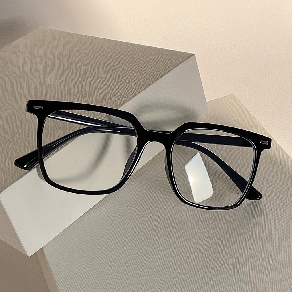Glasses B310 Square Large Frame Rivets Retro Trend Matching Flat Glasses
