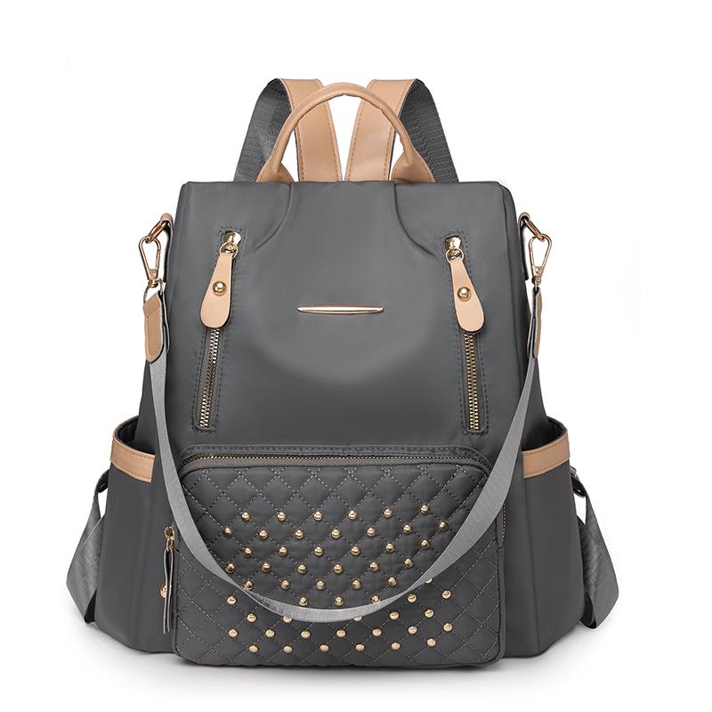 Student School Bag Large Capacity Backpack Rivet Inlaid Women's Backpack