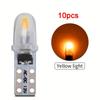 10pcs T5 Car Dashboard Instrument Panel Lamp LED Indicator Wedge Light Bulb