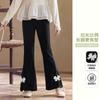 Girls' Pearl Bow Detail Flared Casual Trousers