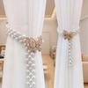 Elastic Imitation Pearl Curtain Ties Creative Window Curtain Tie Belts Home Decor