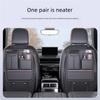 Quilted Car Seat Back Organizer Storage Bag High Capacity Multi Pocket Tissue Box Holder Automotive System