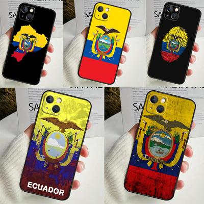 Ecuador Vlag Hoesje Voor iPhone 14 16 15 Pro Max 11 12 13 Mini 7 8 Plus X XR XS MAX Zachte Schokbestendige Cover