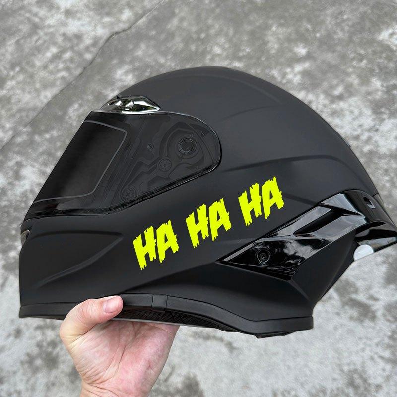 Multi-color HA HA HA Style Sticker, Waterproof Durable Vinyl Decal, Trendy Art Decor for Motorcycle, Car, Helmet, Laptop