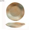 Kiln Changes Retro Ceramic Deep Plate Irregular Salad Plate Pasta Plate Dessert Plates Hotel Molecular Cuisine Tableware