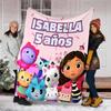 Gabby's Dollhouse printed throw blanket—lightweight,soft,warm;versatile blanket for all seasons—perfect as &air-conditioning throw,nap blanket