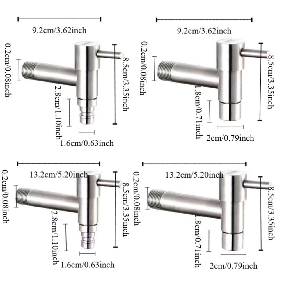 Wall Mounted Washing Machine Faucet T Shape Single Cold Faucet Practical Garden Bibcock  Bathroom