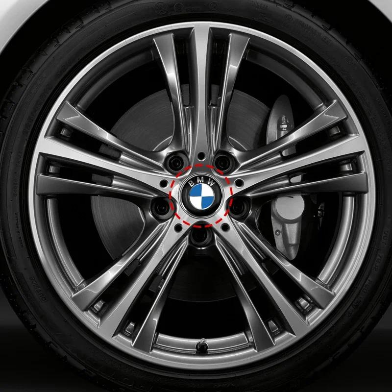 4 Stück 56/60mm Auto Radnabenkappen Abzeichen Radkappen Zubehör für BMW M E46 E90 E60 F10 F30 F20 X5 E70 F25 F15 E53 E92 E87 Z4