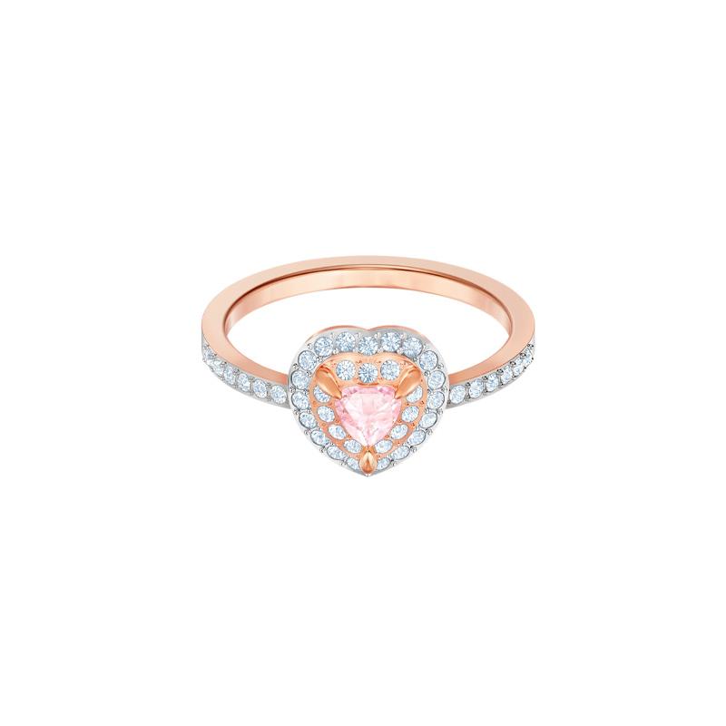 Swarovski One Ring Pink Heart of the Ocean Gold Plated Ring Women s Rose Gold 5470690 золотой