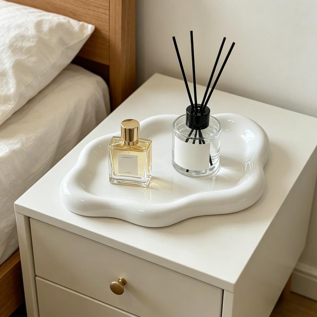 Simple Stylish Cloud Jewelry Storage Tray Jewelry Earrings Display Desktop Ornaments Gifts for Friends,Durable Plastic Material