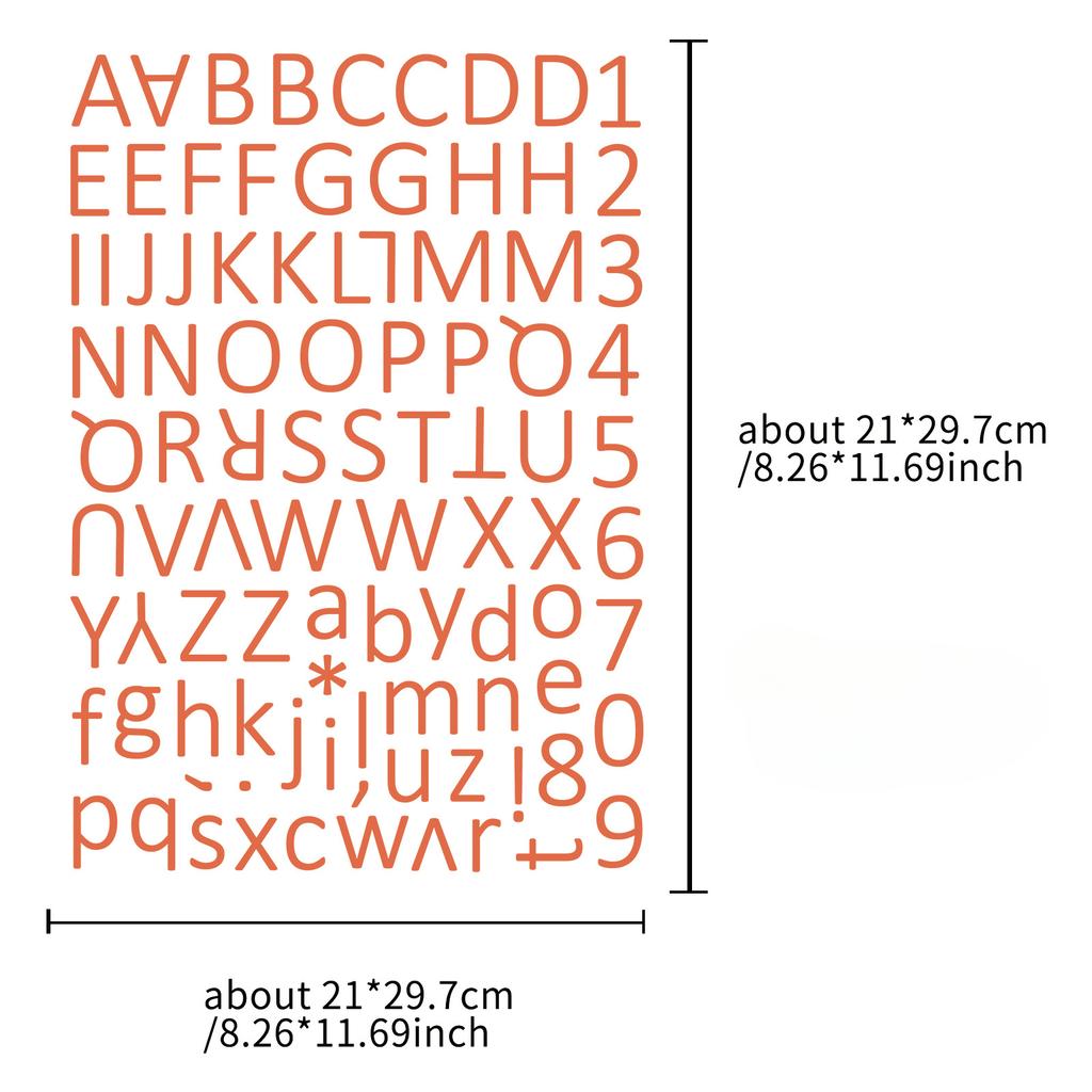 12 Letter Stickers Color English Digital Combination DIY Water Cup Computer Decoration Waterproof Hand Account Stickers