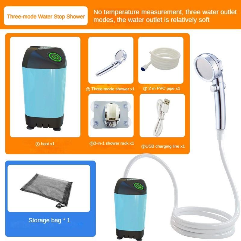Wohnheim Einfache elektrische Dusche Ländlicher Haushalt Tragbarer Duschkopf Outdoor Tragbares Camping-Duschwerkzeug