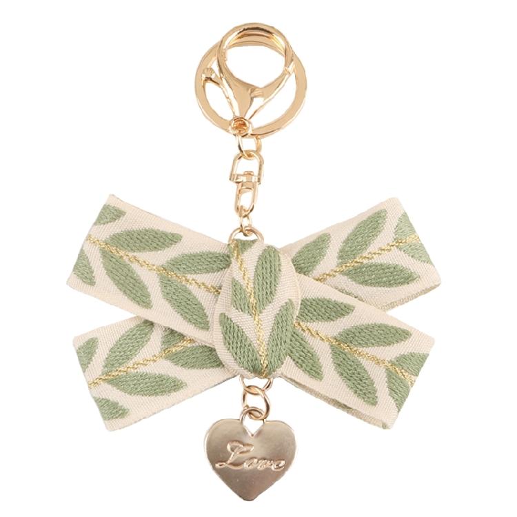 

Alloy Keys Chain Pendant Leaf Striped Pearl Shells Accessories Bag Decoration 1