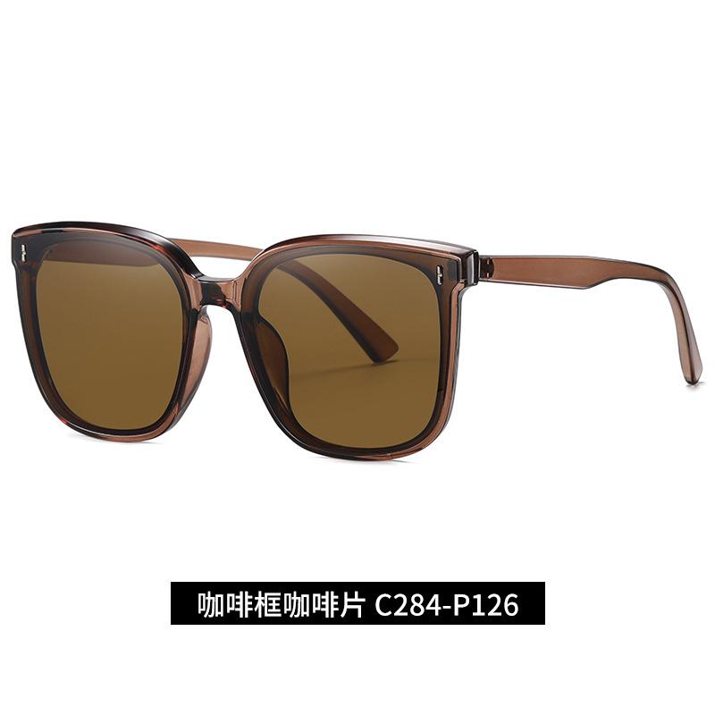New Sunglasses TR6304Fashionable large-frame sunglasses with UV protection and high-definition nylon lenses