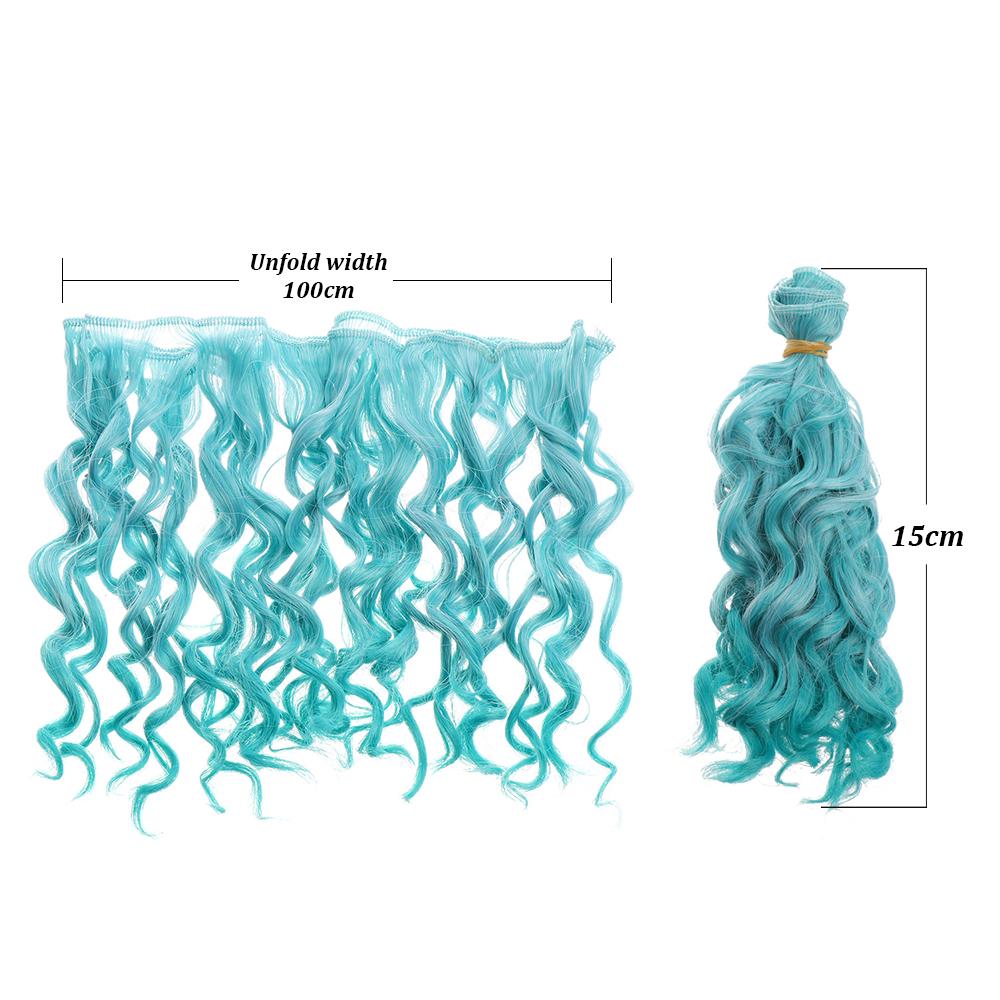 15*100cm Doll Hair High-Temperature Curly Wigs 1/6 1/4 1/3 Doll Mini Tresses Fashion Screw Periwig DIY Toy Toupee Accessories