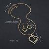 Ladies' Fashion Love Wrapped Necklace, Earrings, Bracelet, Zircon Set Suitable for Wedding, Party, Festival Gifts