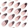 French Leopard Print Wearing Nail European and American Nail Art Fake Nail Short Flower Repeatable Nail Piece Finished Product