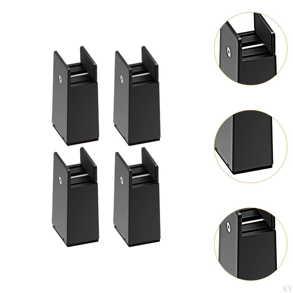 4 Pack Bed Leg Risers, Furniture Riser Blocks, Height Extensions for Desk Table, Living Room