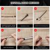 Jewelry Pneumatic Engraving Pen Kit, 4/6/8/16/24/32 Sided Tips with Air Hose, for Engraving & Matte Finishing on Gold, Silver & Stainless Steel