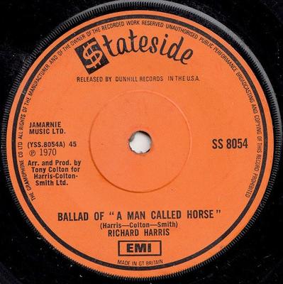 7inch Record RICHARD HARRIS - Ballad Of "A Man Called Horse" SS8054 Stateside 1970 UK Pop Used