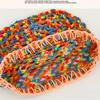 Korean Style Colorful Dopamine Hollow Flower Knitted Hat for Women Summer Versatile Light Handmade Crochet Pullover Beanie Caps