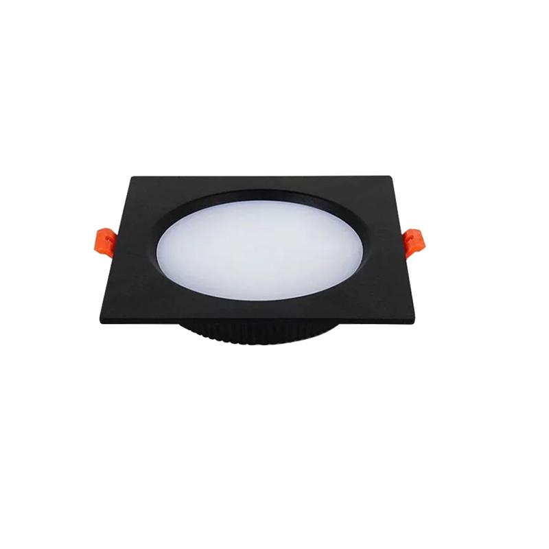

Square Embedded Downlight Dimmable 5W7W9W12W15W18W24W LED Ceiling Grid Lamp Spotlight AC85V-260V Indoor Lighting Black White 3W&Cold white 6000K чорний