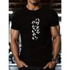 European Size Men'S Short Sleeve T-Shirt with Japanese Writing - Made of Breathable, Features a Crew Neck, And Is Machine Washable