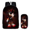 Straight Hair Animation Digital Printing Children'S Two-Piece Set Backpack Pencil Bag Primary And Secondary School Schoolbag