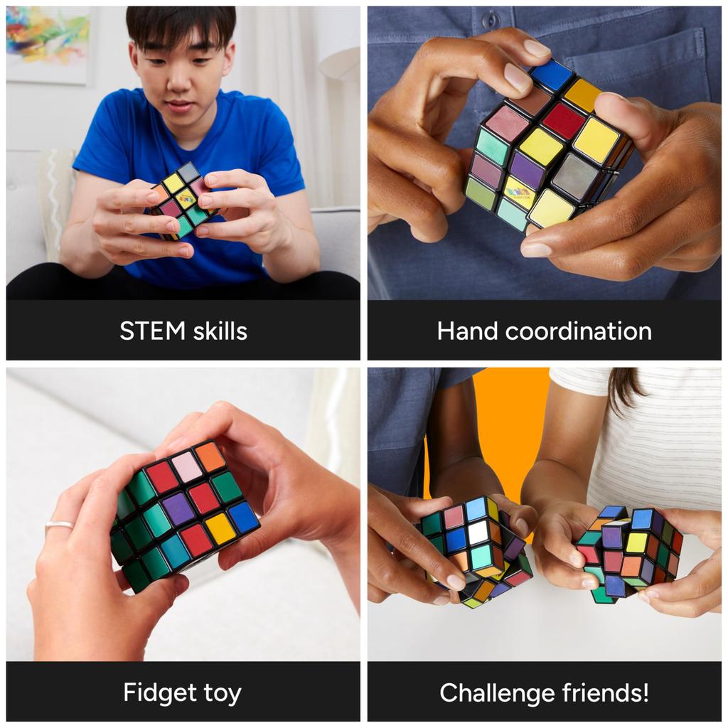 Rubik's Cube Impossible Cube, Advanced Color Matching Puzzle, Original 3x3 Rubik's Twist Fidget Toy, Challenging Brain Teaser & Sensory Puzzle for