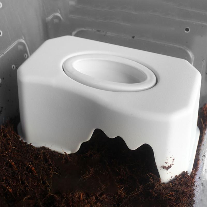 Reptile Water Food Bowl Terrarium Bowls Worm Dish Ceramic Pet Bowls Anti-Escape Feeding Dish, Birds Bowl