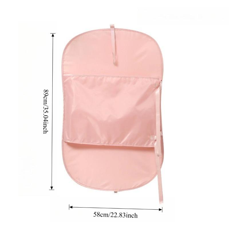 

Dustproof Clothing Compression Board Large Capacity Foldable Clothes Dust Cover Space Saving Protective Garment Bag Cover рожевий