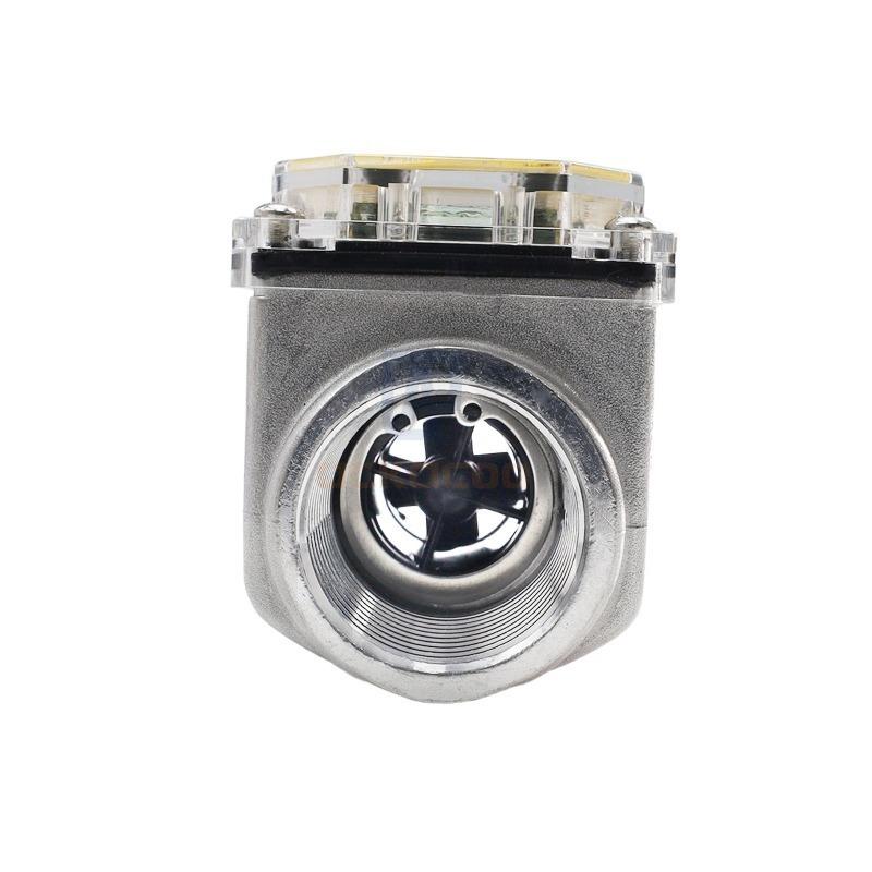1 Inch Digital Turbine Fuel Flow Meter 2.6-26 GPM Inline NPT Thread Flowmeter 3/4 in Adapters for Water Diesel Gas Oil Liquids