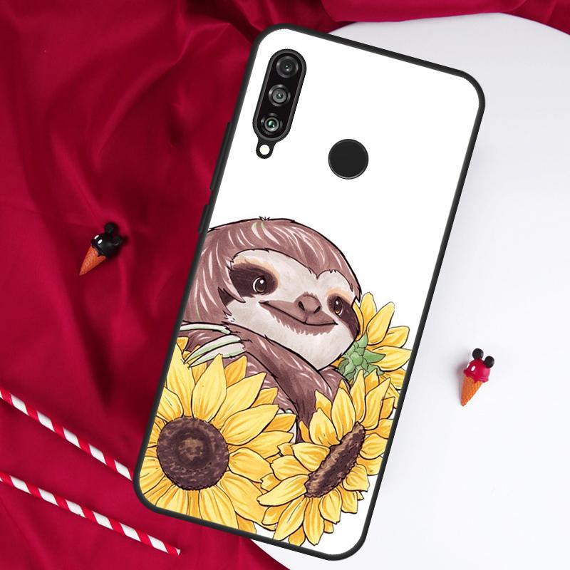 Sloth For Huawei Nova 12i 11i 8i 12s 9 10 SE Y90 Y60 Y70 Y72 Y61 Y91 P20 P30 P40 Lite P60 Pro Case