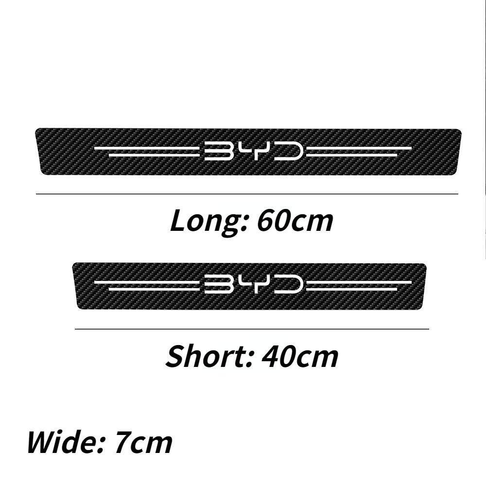 BYD Car Door Sill Stickers for BYD Atto 3 Yuan Plus Atto 2 Shark Dolphin Surf Dolphin Seal Song Plus Sealion Tang Carbon Fiber