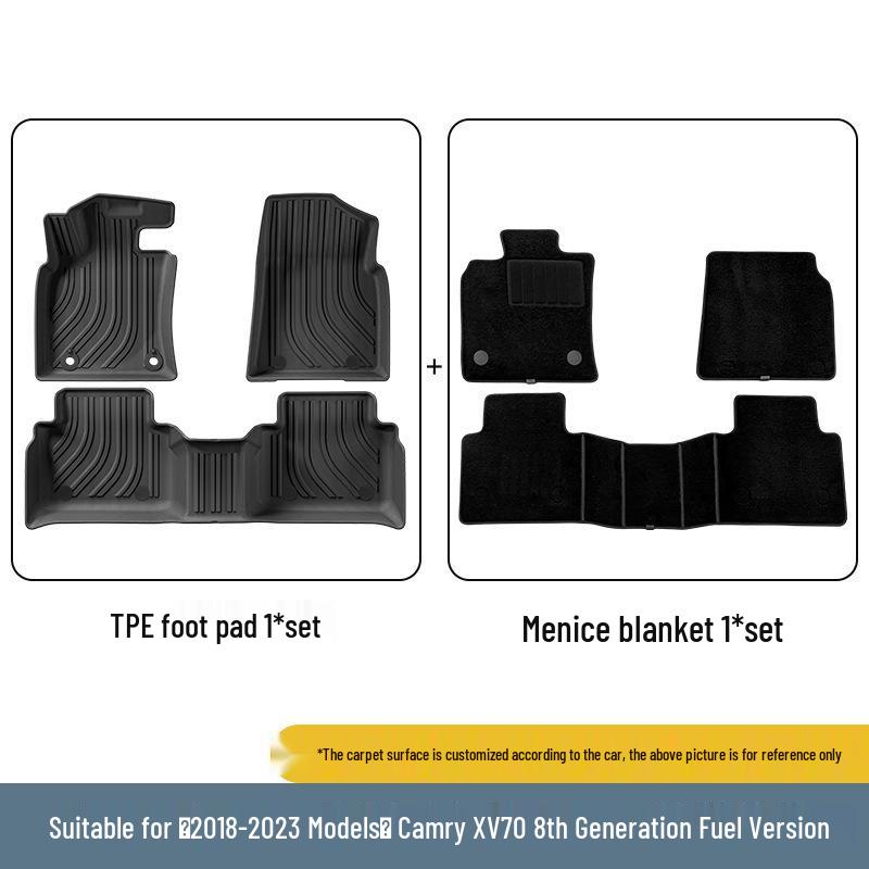 TPE Floor Mats & Trunk Mat for 2018-2023 Toyota Camry XV70 (8th Gen Fuel Models)