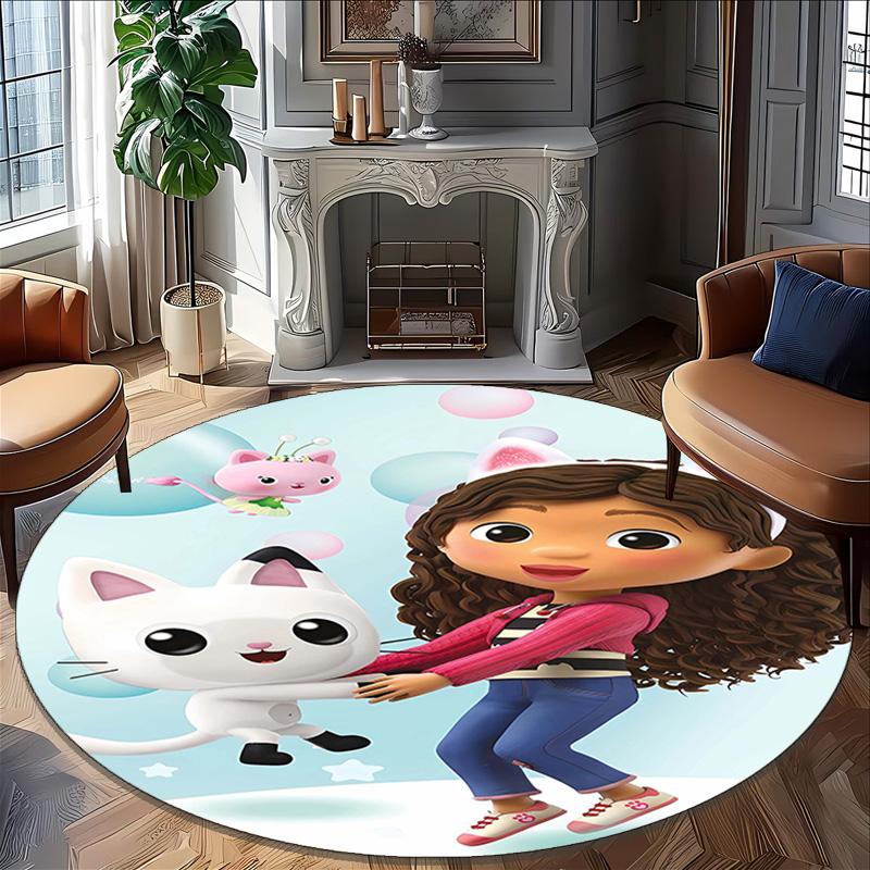 1pc Gaby's Bubble House2 Print Round Carpet Chair Round Carpet Suitable for Bedroom Living Room Home Decorative Carpet