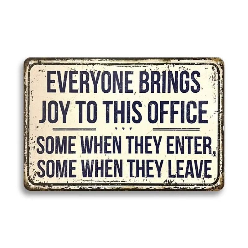 Retro Metal Wall Art for Office Living Room Outdoor, 8x12 Inch