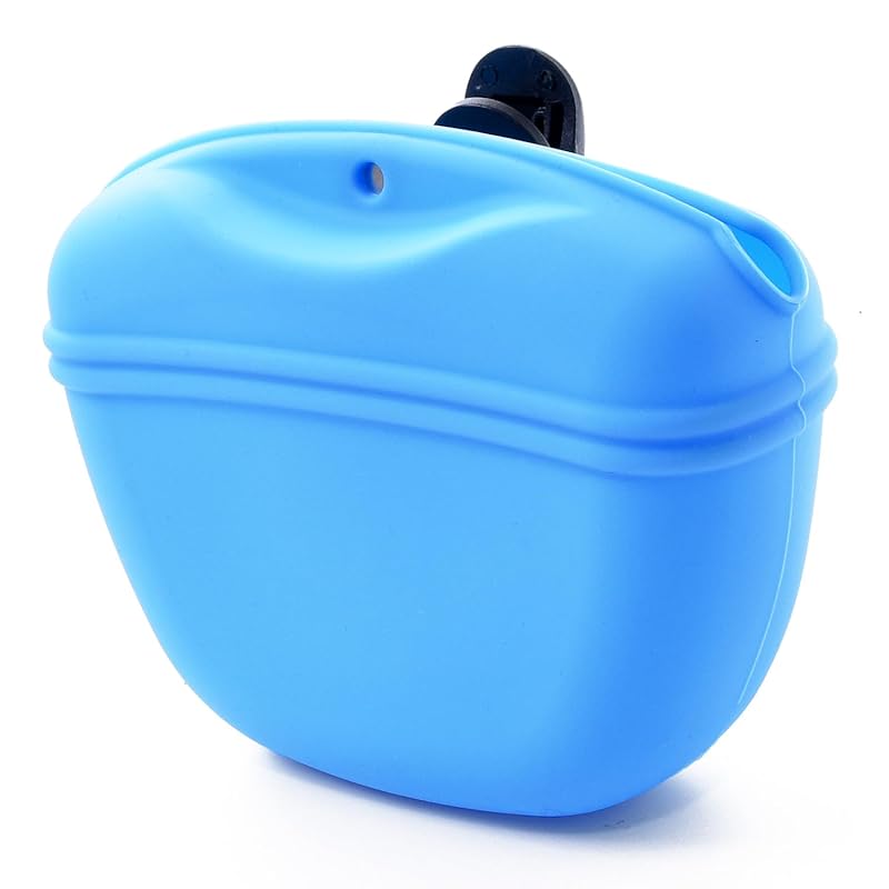 

ESFUERZO fishing fishing pouch mobile trash container Easy to open and close with one hand trash can lint tool case storage silicon lightweight (Sky