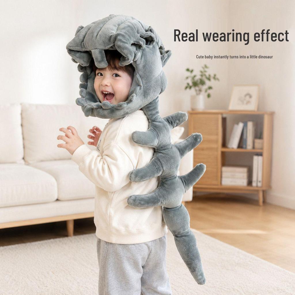 China Dinosaur Park Cute Plush Skeleton Headgear Hat - Creative Toy for Kids