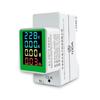 Single Phase Energy Meter Din Rail Electricity Usage Monitors AC50-300Volt 0-100A Voltmeter Ammeter Watt Kwh