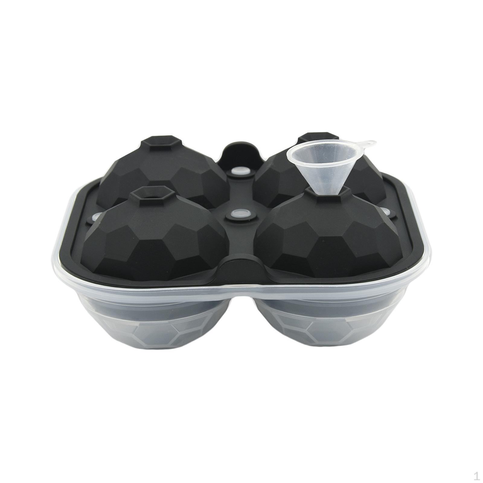 

Handcrafted Ice Ball Maker for Refreshing Drinks at Home or Bar Section Black