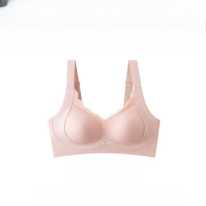 

Большое нижнее белье для женщин Бесшовный спортивный бюстгальтер Бюстгальтер для сбора и поддержки груди 6XL розовый