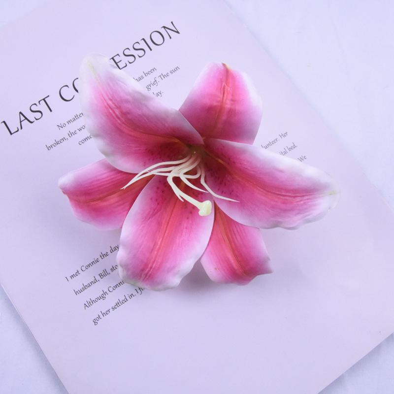 20 Stück Künstliche Lilienblütenköpfe 3D-Druck Real Touch Lilienköpfe für DIY Blumendekoration