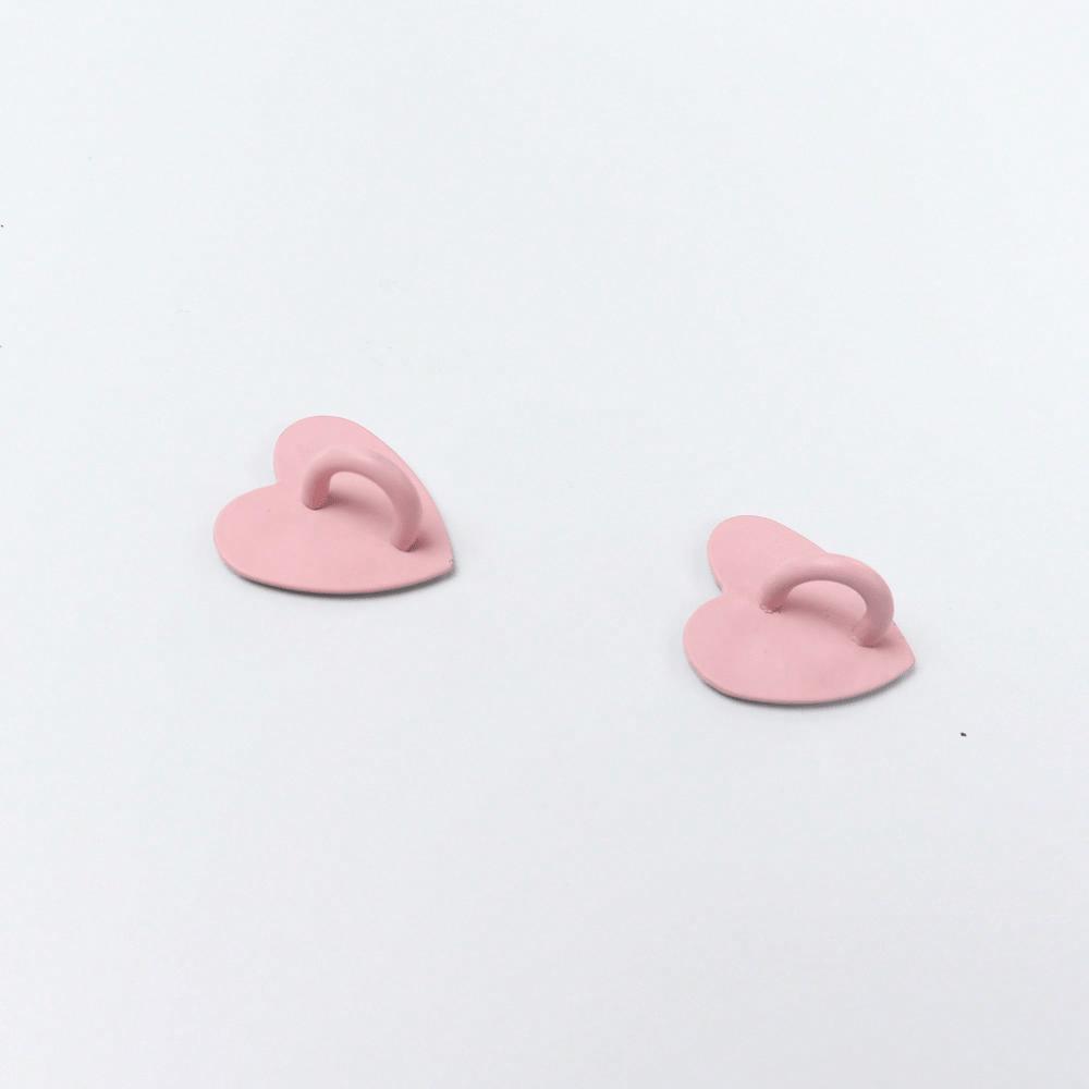 2 Stück Metall Handyhülle Dekoratives Zubehör, Herzförmige Basis, Anhänger, Hängehaken