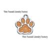 DIY Dog Paw Print Pendant: Glittery Customizable Pet Tag with Logo Printing Options