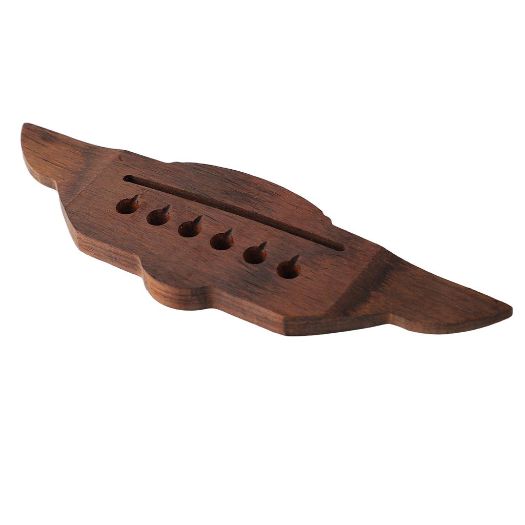 Wooden Guitar Bridge Swallow Shape Rosewood Delicate Acoustic Guitar Bridge Part Replacement
