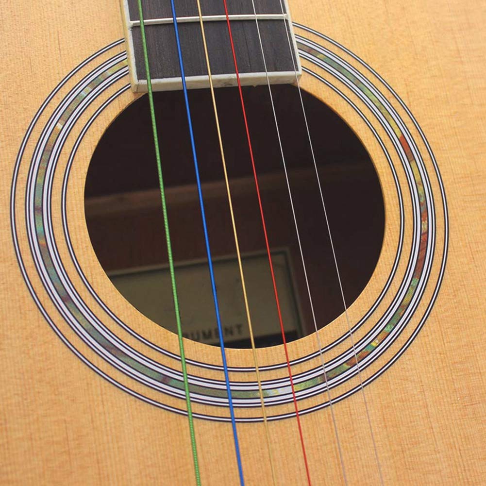 Colorful Nylon Guitar String Replacement High Improved Sound Guitar Guitar Supplies 6-String Set, Strings, Elasticity, Quality, Accessories,