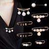 Imitation Pearl Safety Pin Non-Slip Fixing Buckle Useful Waist Buckle Waist Tightening