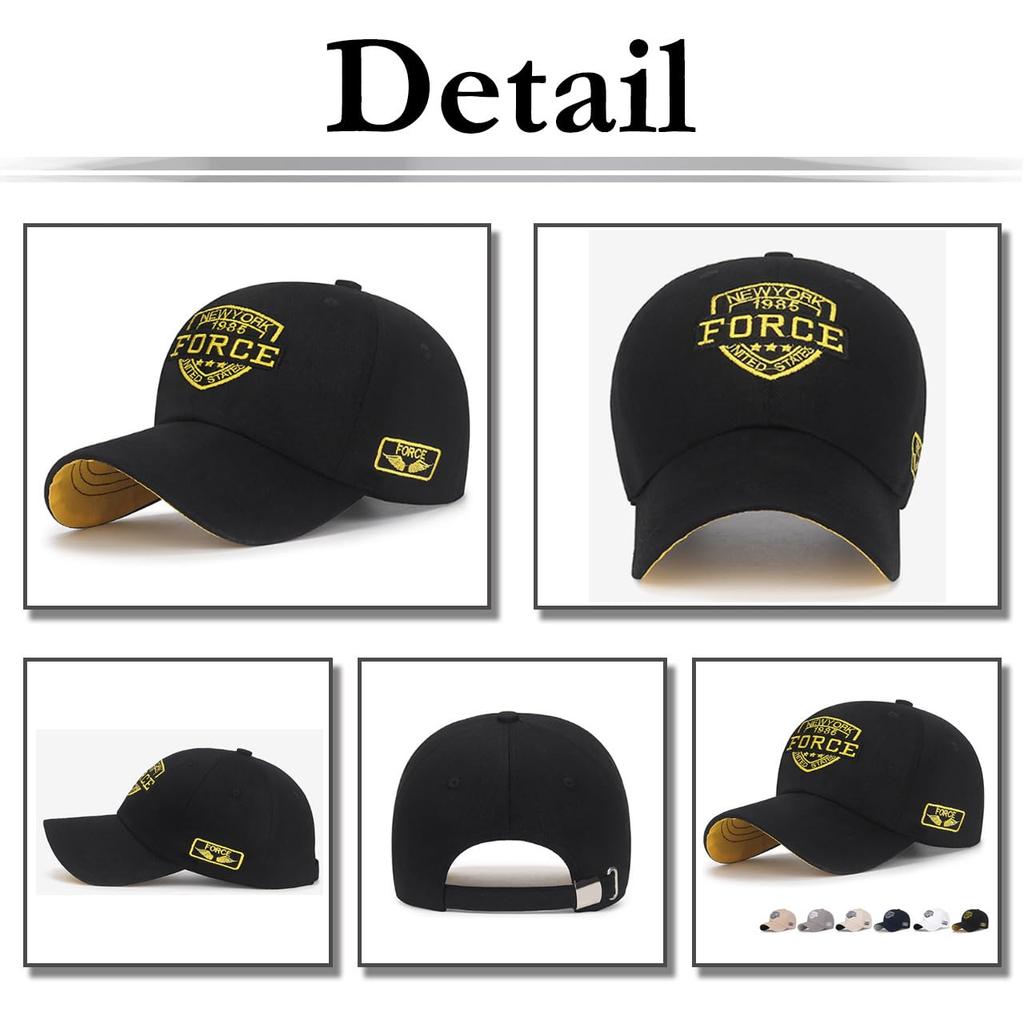 Baseball CA773 [White Fang] Hut, Kappe, Emblem, Rock, Schirm, Kappe, Stilvoll, Modisch, Cool, Herren (Schwarz)