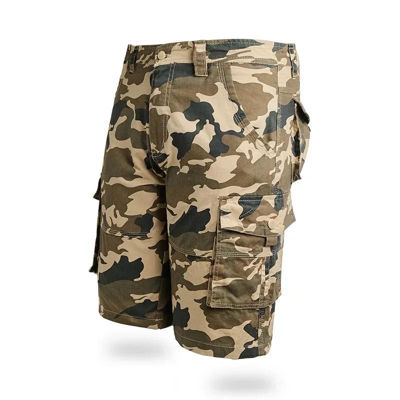 Wovey Heren Short Overalls Militaire Broeken Grote Maat Heren Vijfpuntsbroeken Casual Broeken Puur Katoen 40